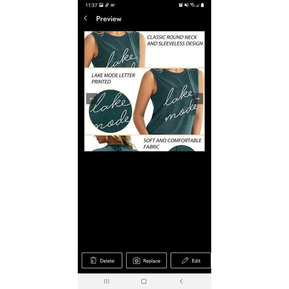 New XXL Dark Green Lake Mode Sleeveless Muscle Shirt Tank Top - Picture 3 of 6